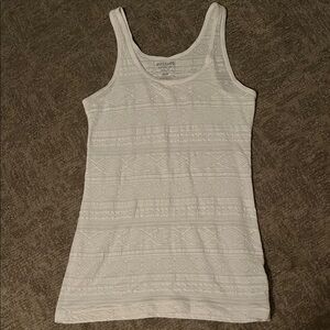 Mossimo Textured White Tank Top